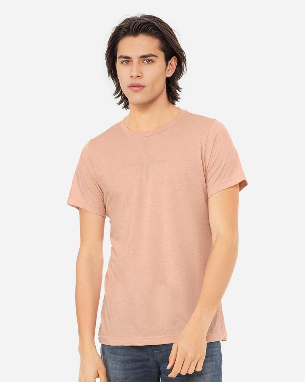 BELLA+CANVAS Lightweight Triblend Crewneck Short Sleeve T-Shirt for Everyday Wear, Casual Style & Custom Printing Unisex Tee